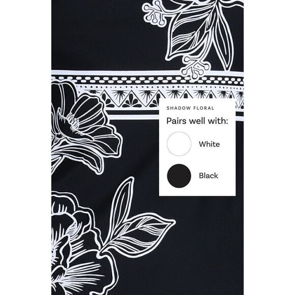 LA BLANCA Size 12 Shadow Floral Lingerie Strap Tankini NWT - Picture 3 of 9